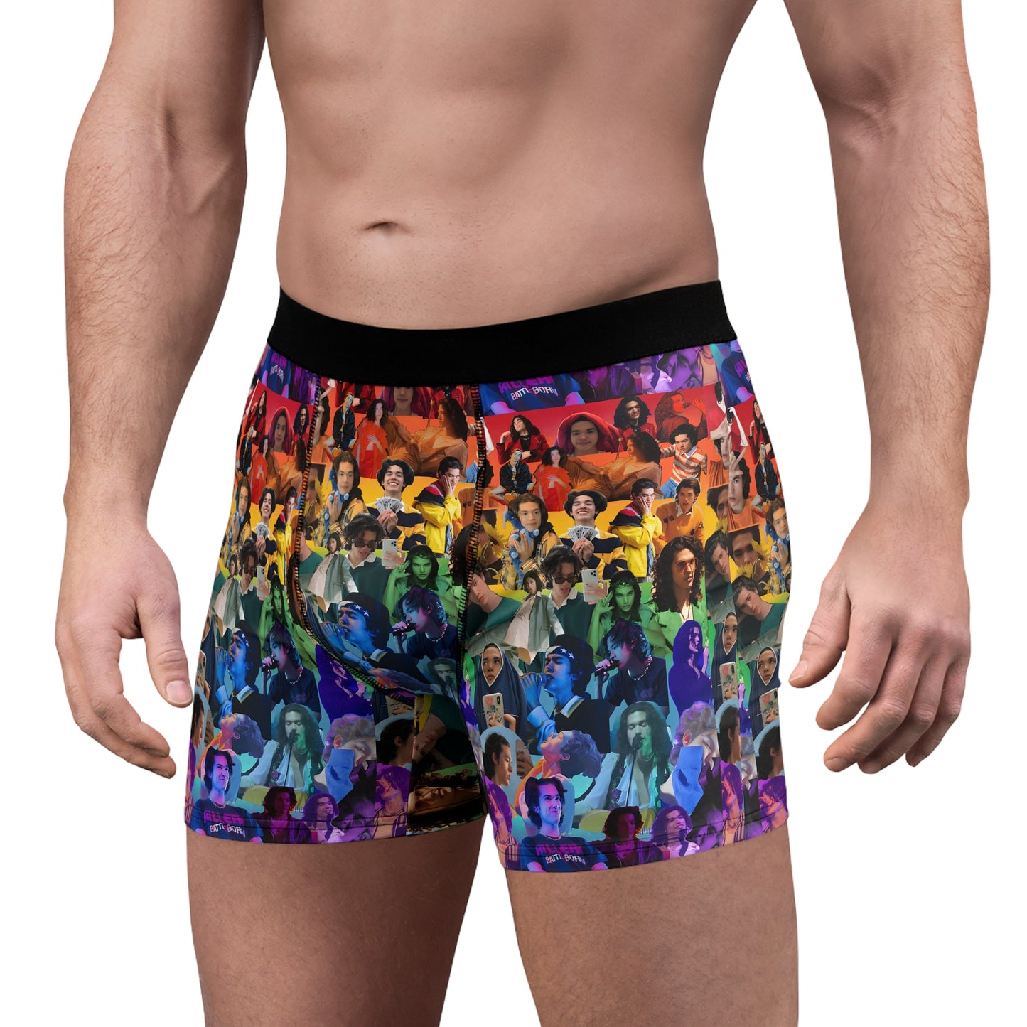 Conan Grey Rainbow Photo Collage Men's Boxer Briefs