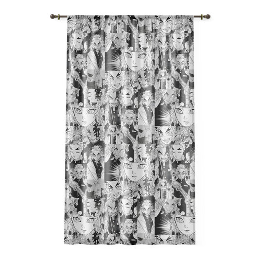 Demon Slayer Kyojuro Rengoku Collage Window Curtain