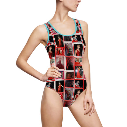 Taylor Swift Red Era Collage Women's Classic One-Piece Swimsuit