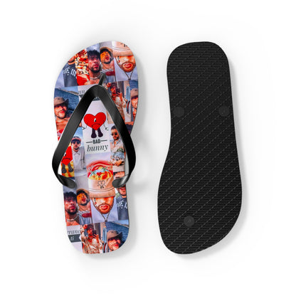 Bad Bunny Un Verano Sin Ti Photo Collage Flip Flops