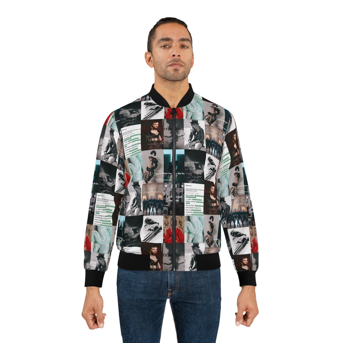 Taylor Swift Reputation Look What You Made Me Do Mosaic Men's Bomber Jacket