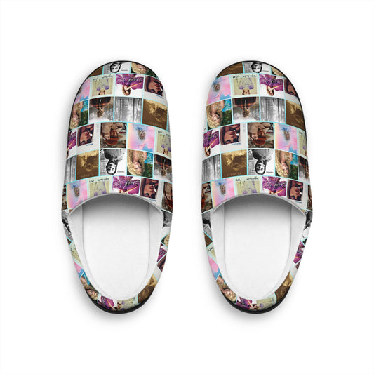 Taylor Swift Album Art Collage Pattern Women's Indoor Slippers