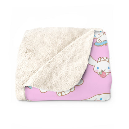 Cinnamoroll Playing Around Pattern Sherpa Fleece Blanket