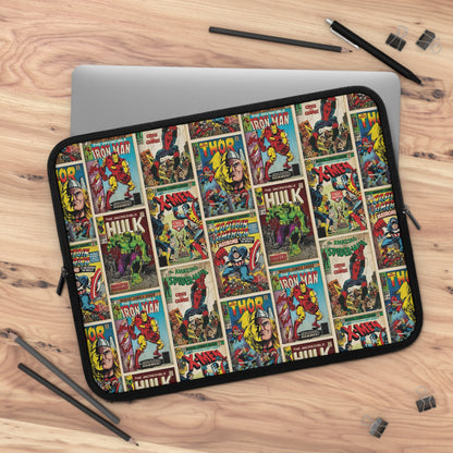 Marvel Comic Book Cover Collage Laptop Sleeve