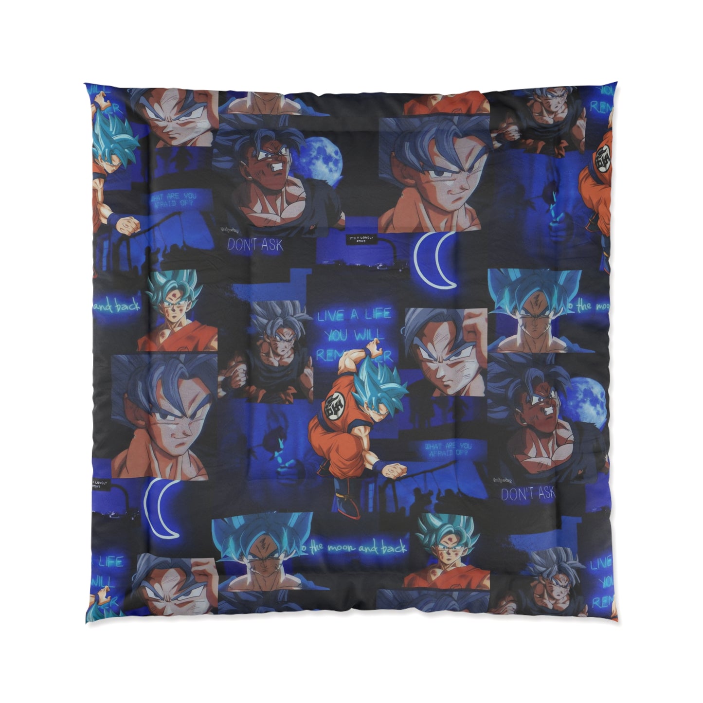 Dragon Ball Z Saiyan Moonlight Collage Comforter