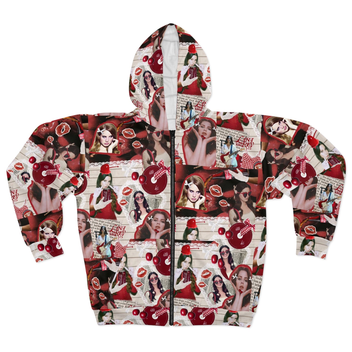 Lana Del Rey Cherry Coke Collage Unisex Zip Hoodie