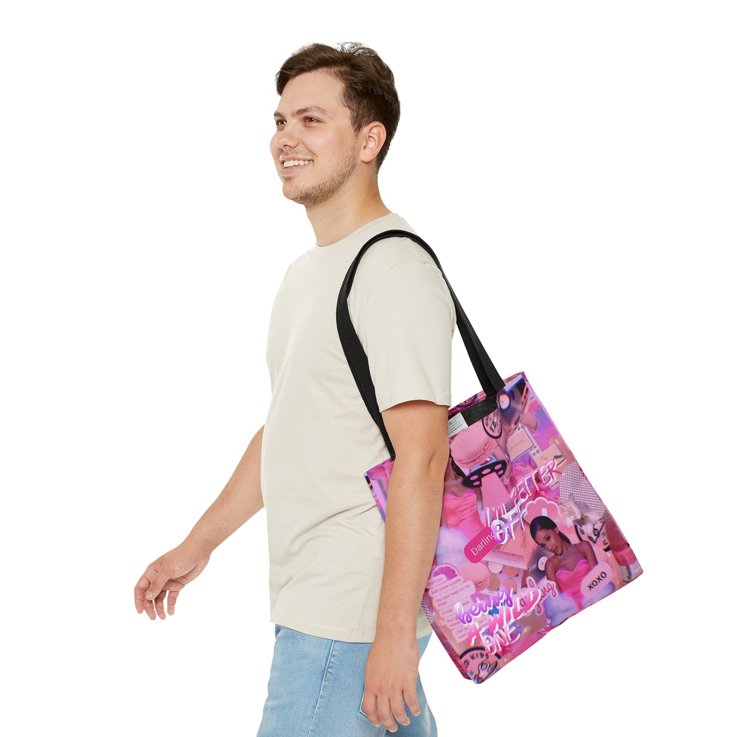 Ariana Grande Purple Vibes Collage Tote Bag