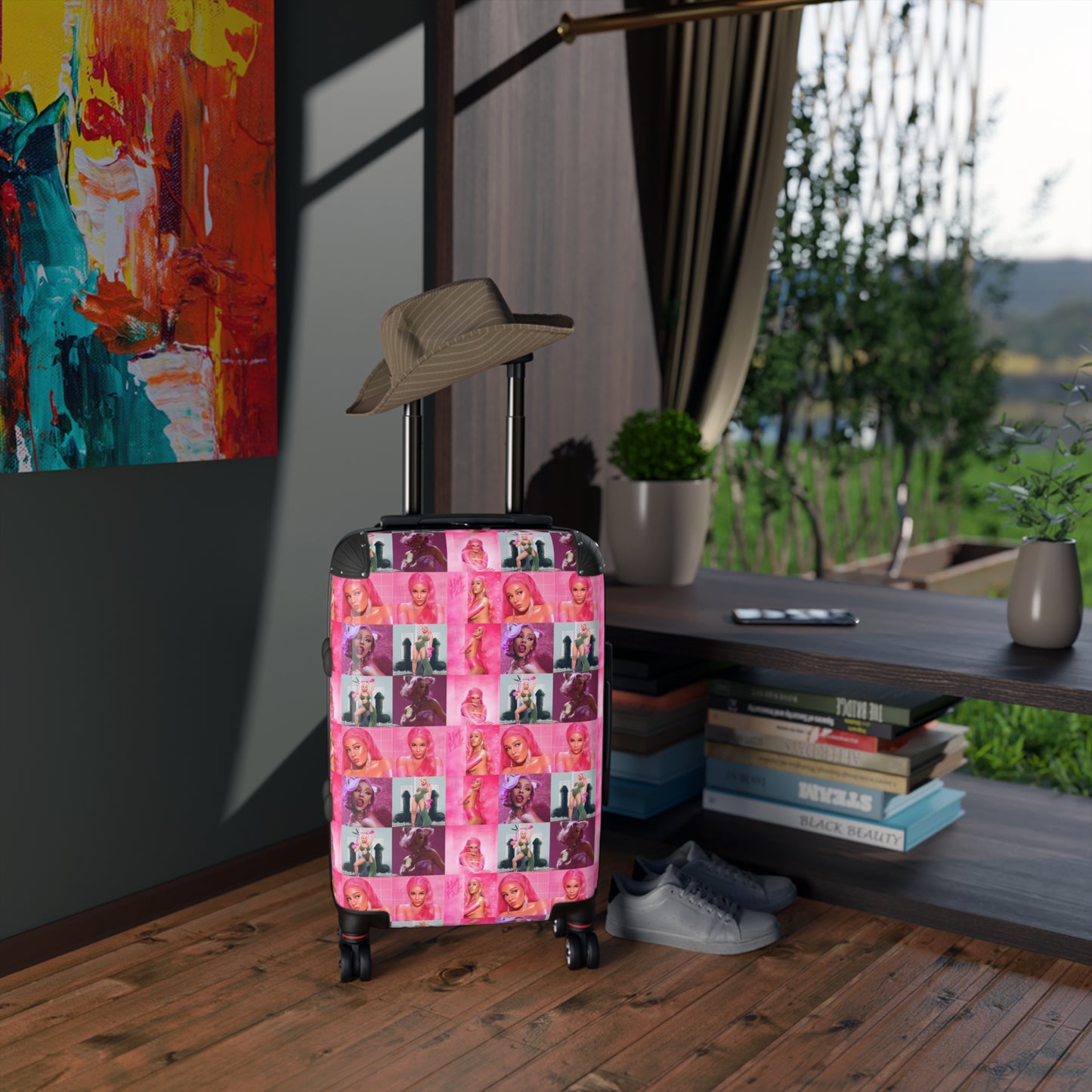 Doja Cat Hot Pink Mosaic Suitcase