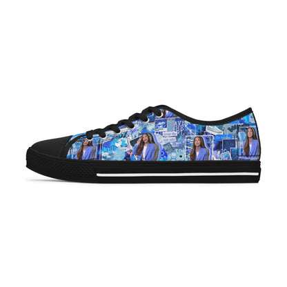 Olivia Rodrigo Blue Aesthetic Collage Women's Low Top Sneakers