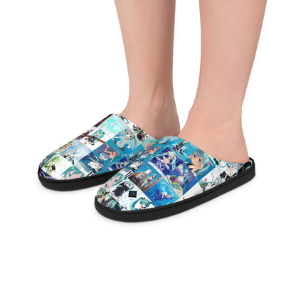 Hatsune Miku Album Cover Collage Men's Indoor Slippers
