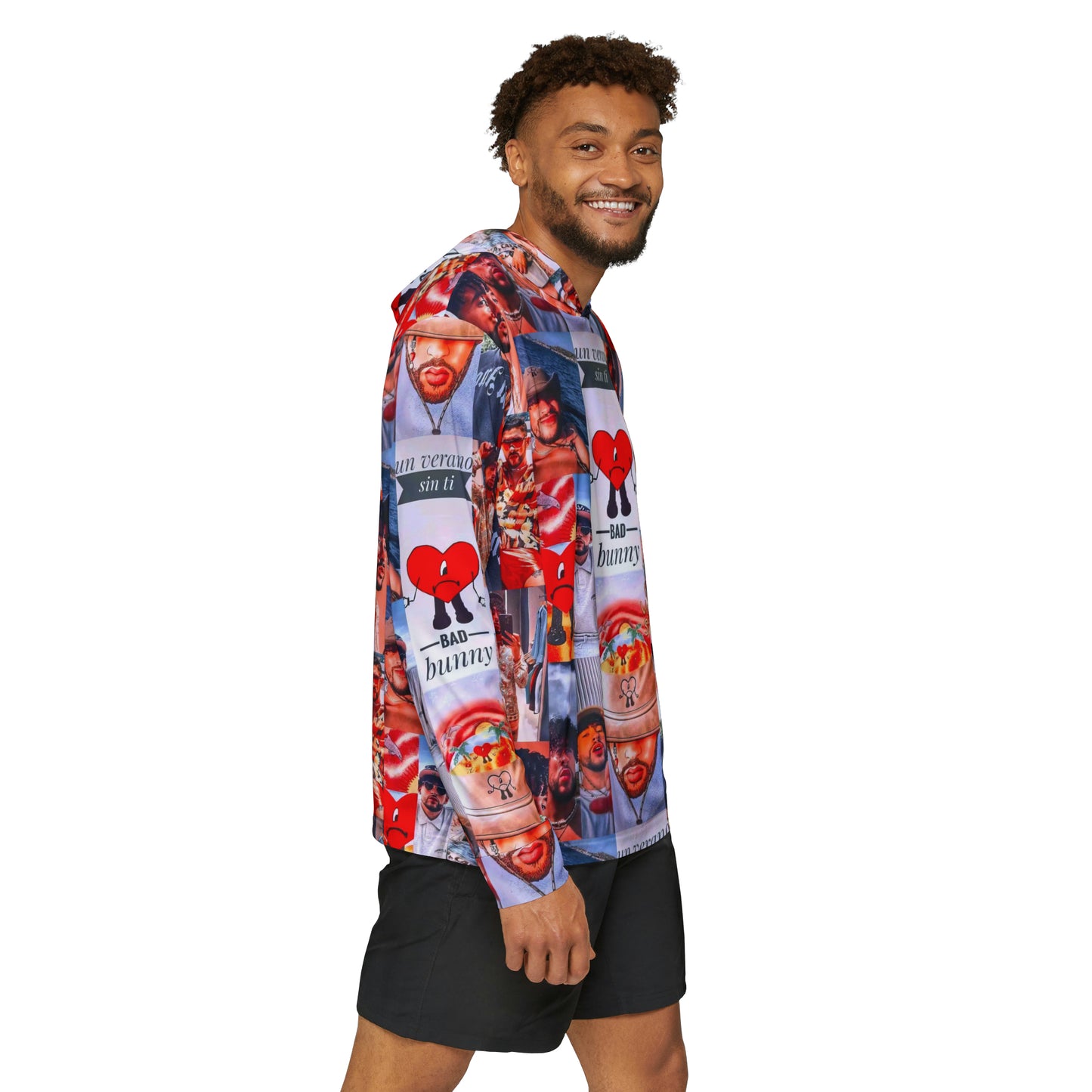 Bad Bunny Un Verano Sin Ti Photo Collage Men's Sports Warmup Hoodie