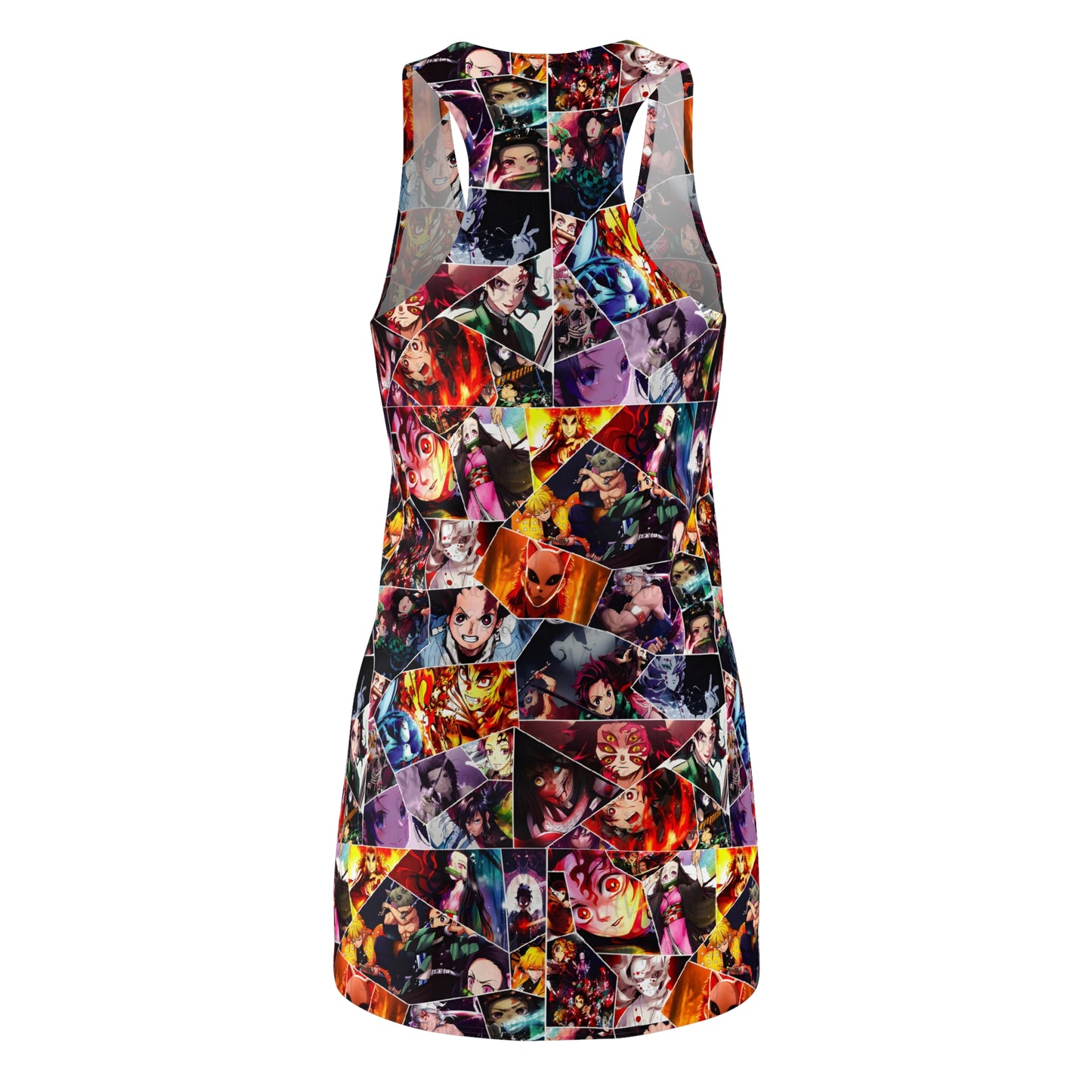 Demon Slayer Reflections Collage Women's Cut & Sew Racerback Dress