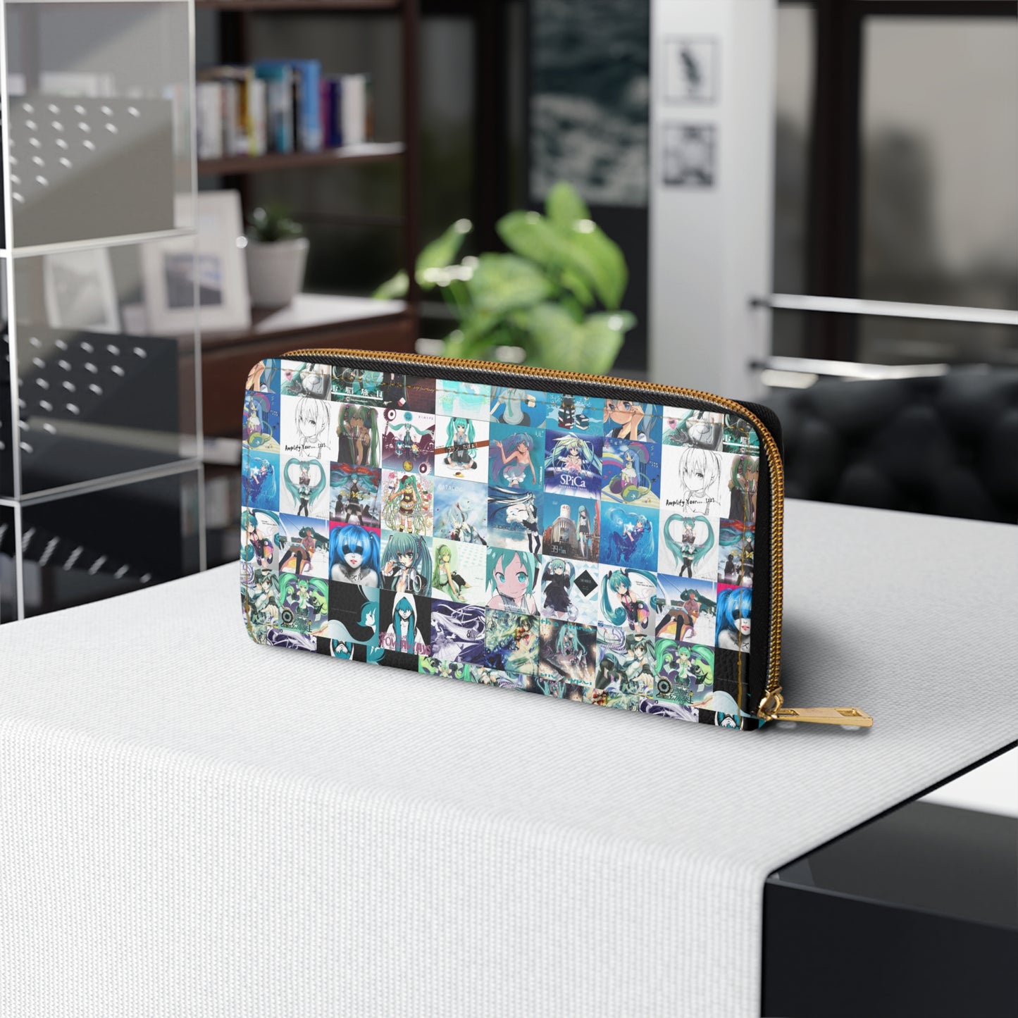 Hatsune Miku Album Cover Collage Zipper Wallet