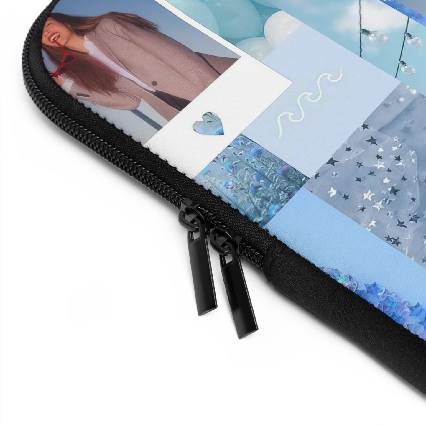 Olivia Rodrigo Light Blue Aesthetic Collage Laptop Sleeve