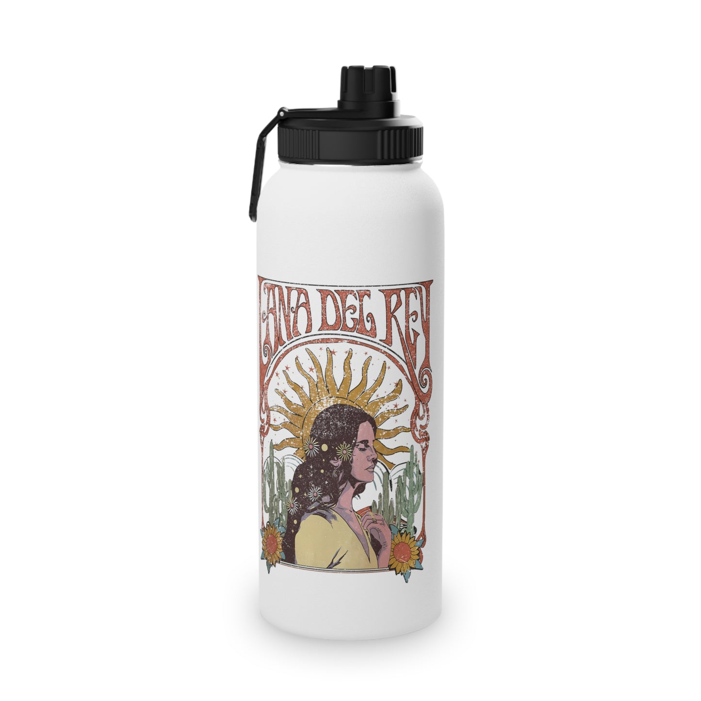 Lana Del Rey Vintage Artwork Stainless Steel Sports Lid Water Bottle