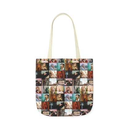 Sabrina Carpenter Album Cover Collage Polyester Canvas Tote Bag