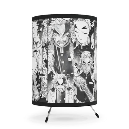 Demon Slayer Kyojuro Rengoku Collage Tripod Lamp with High-Res Printed Shade