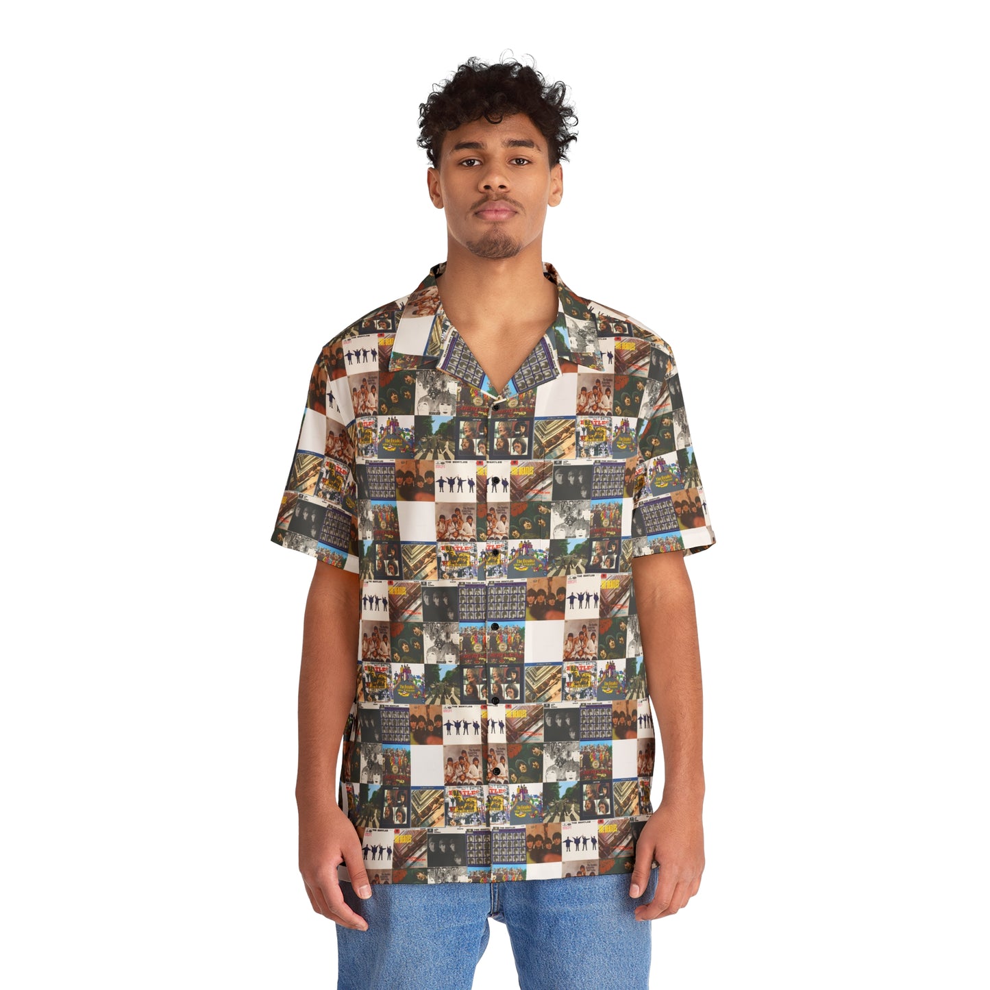 The Beatles Album Cover Collage Men's Hawaiian Shirt