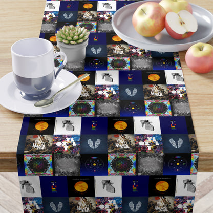 Colplay Album Cover Collage Table Runner