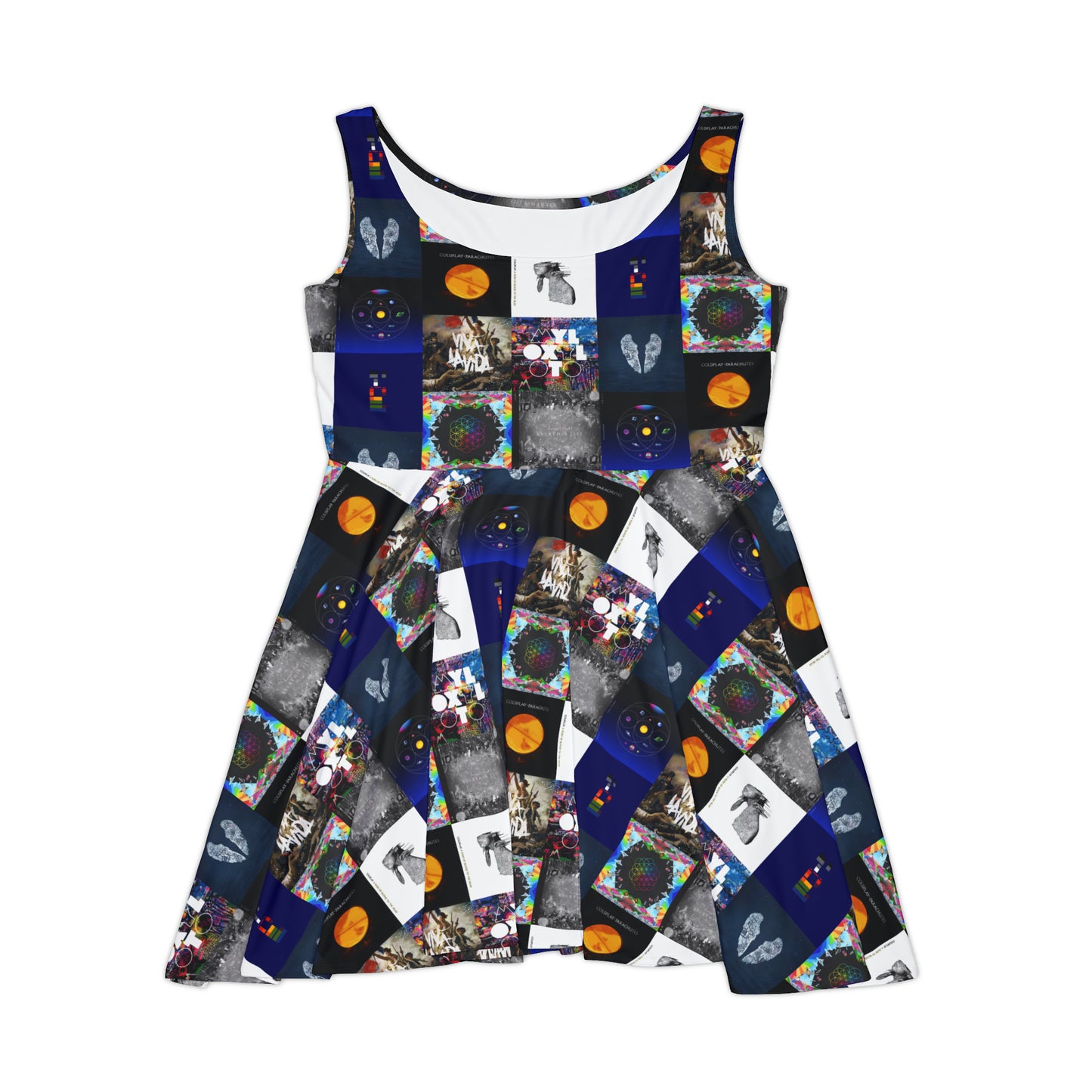 Colplay Album Cover Collage Women's Skater Dress