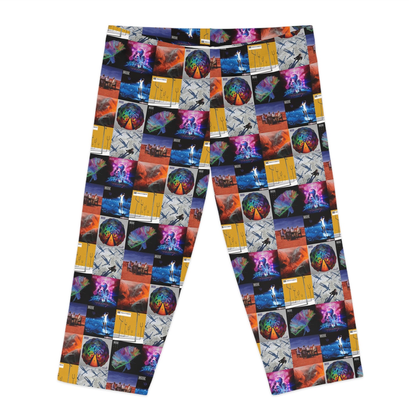 Muse Album Cover Collage Women's Capri Leggings