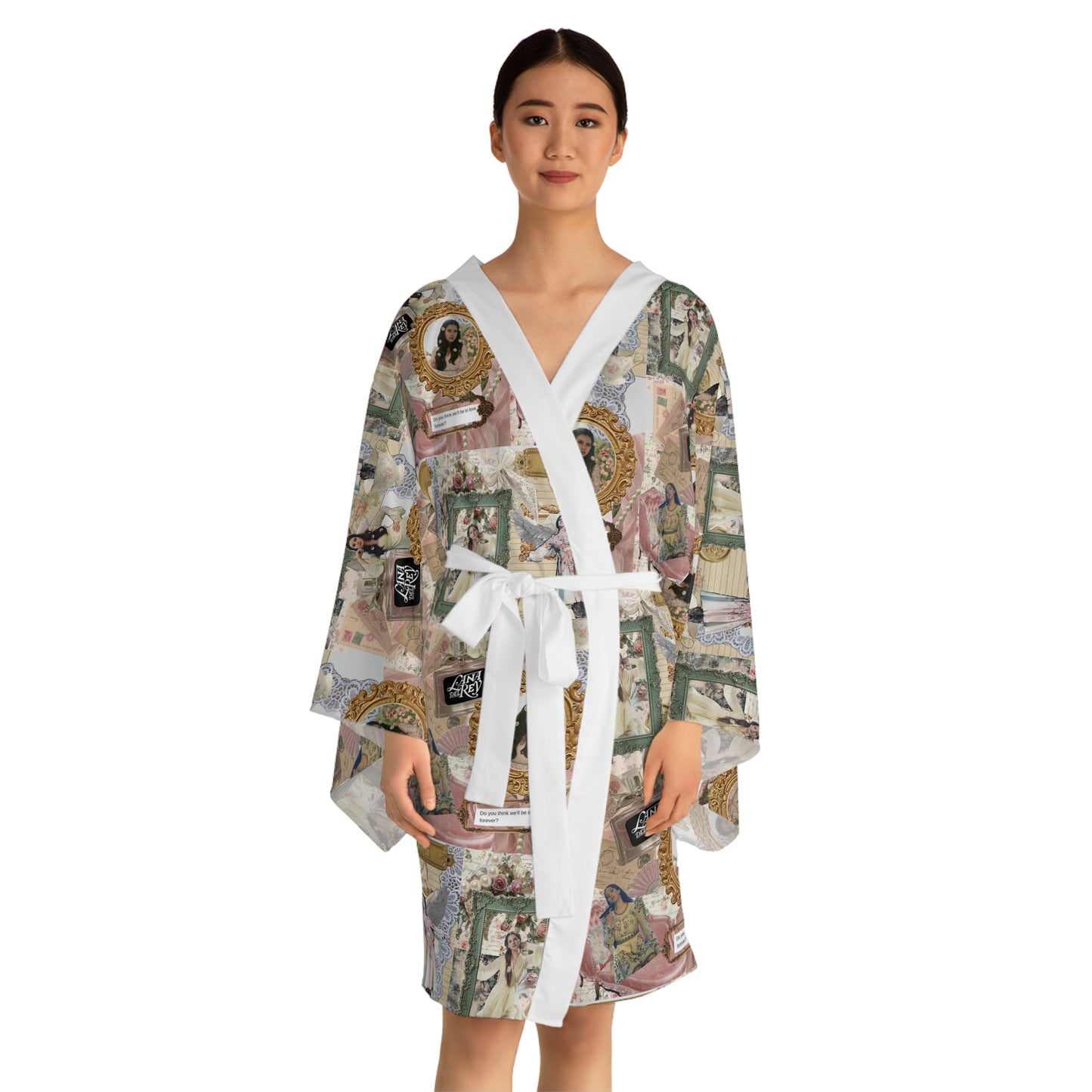 Lana Del Rey Victorian Collage Long Sleeve Kimono Robe