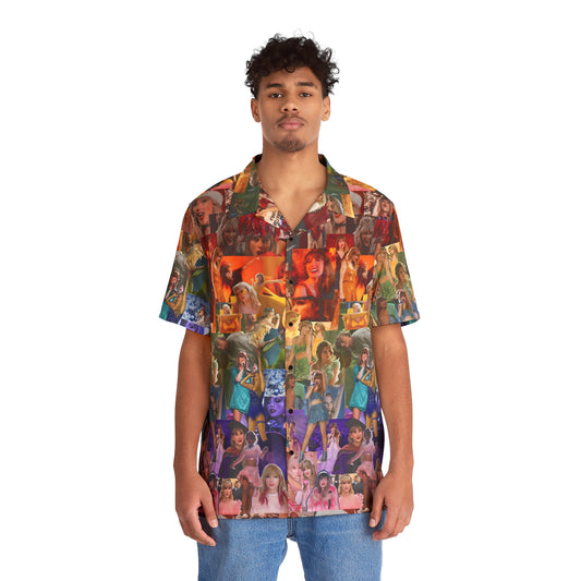 Taylor Swift Rainbow Photo Collage Men's Hawaiian Shirt