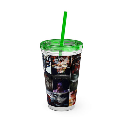 Slipknot Album Art Collage Sunsplash Tumbler with Straw