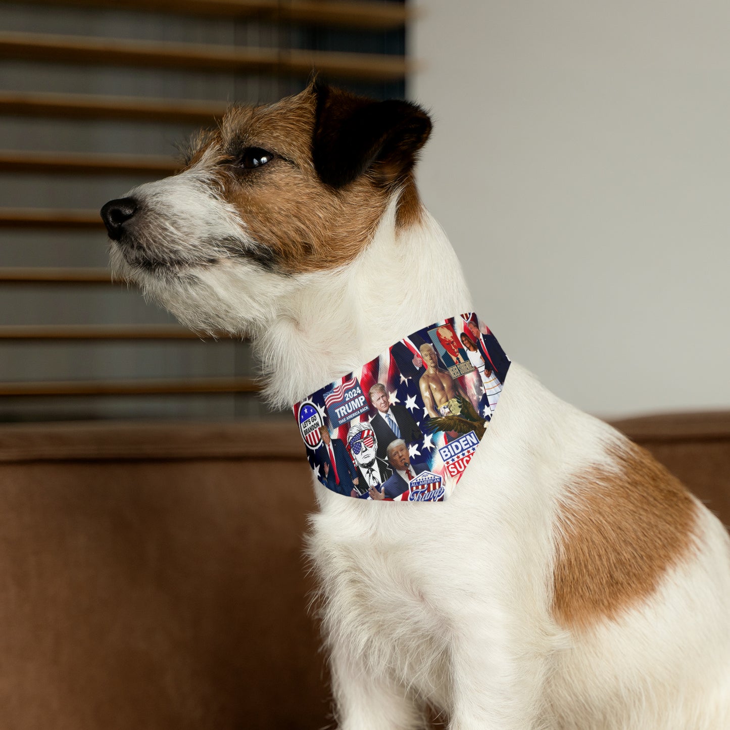 Donald Trump 2024 MAGA Montage Pet Bandana Collar