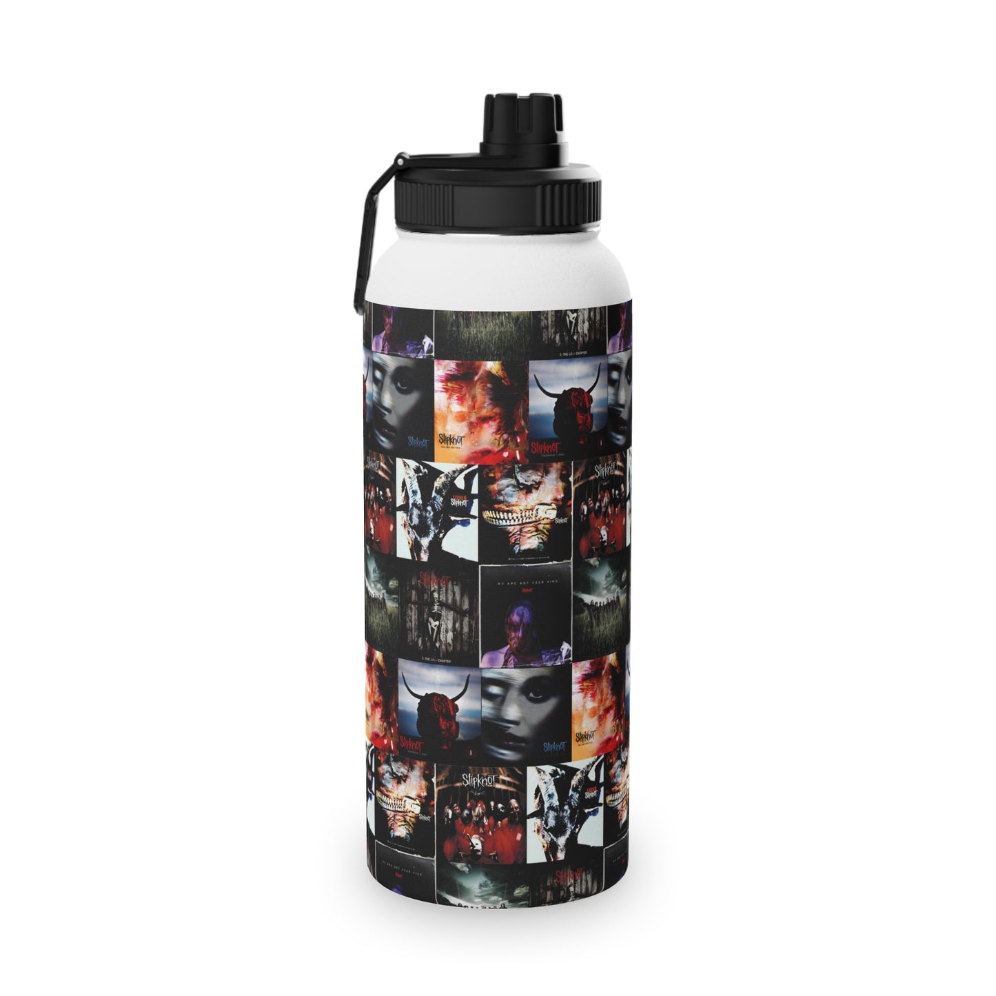 Slipknot Album Art Collage Stainless Steel Sports Lid Water Bottle