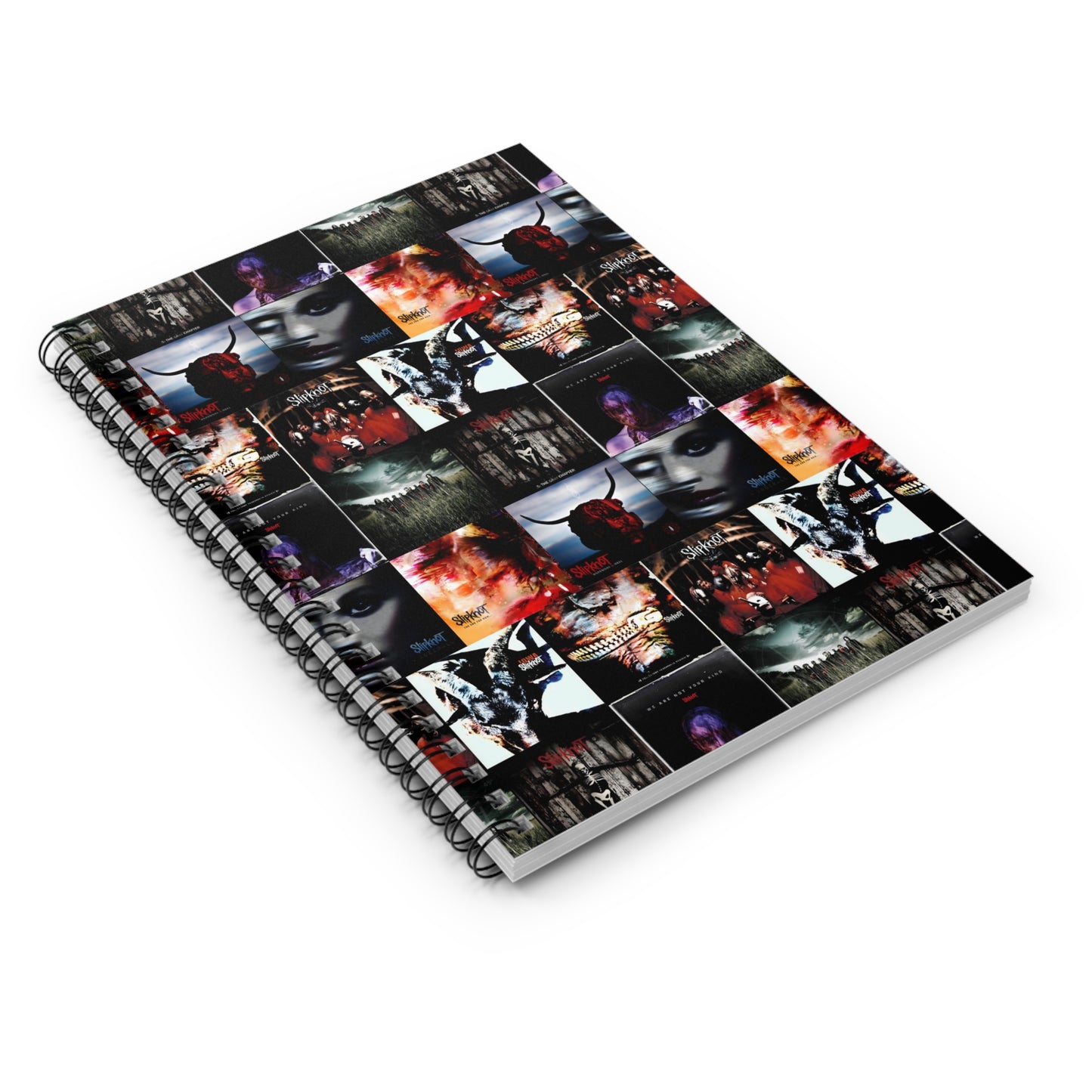 Slipknot Album Art Collage Ruled Line Spiral Notebook