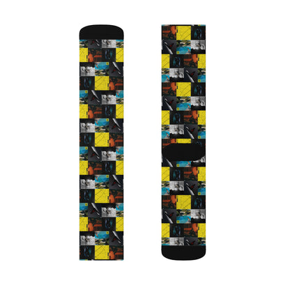 Post Malone Album Art Collage Tube Socks