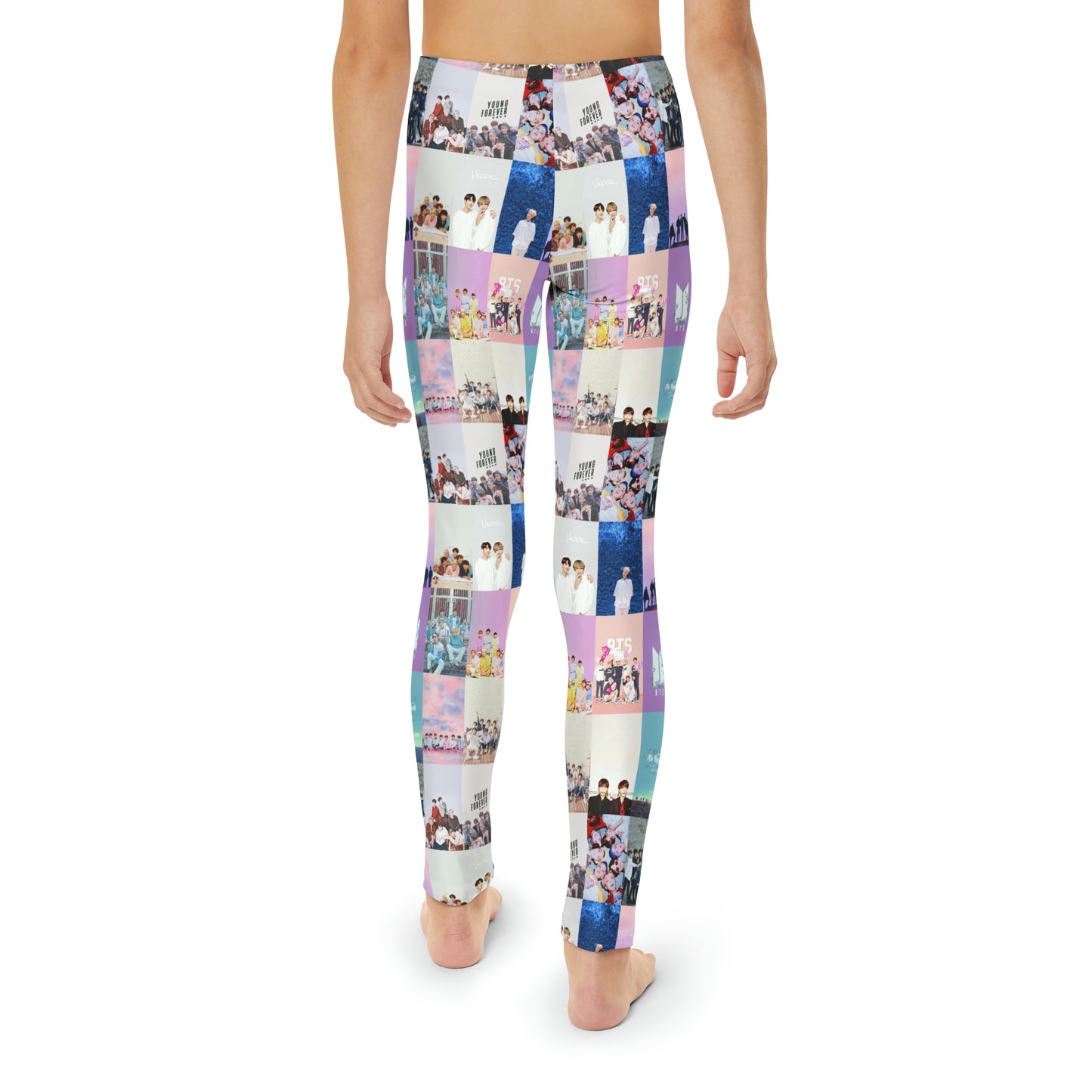 BTS Pastel Aesthetic Collage Youth Leggings