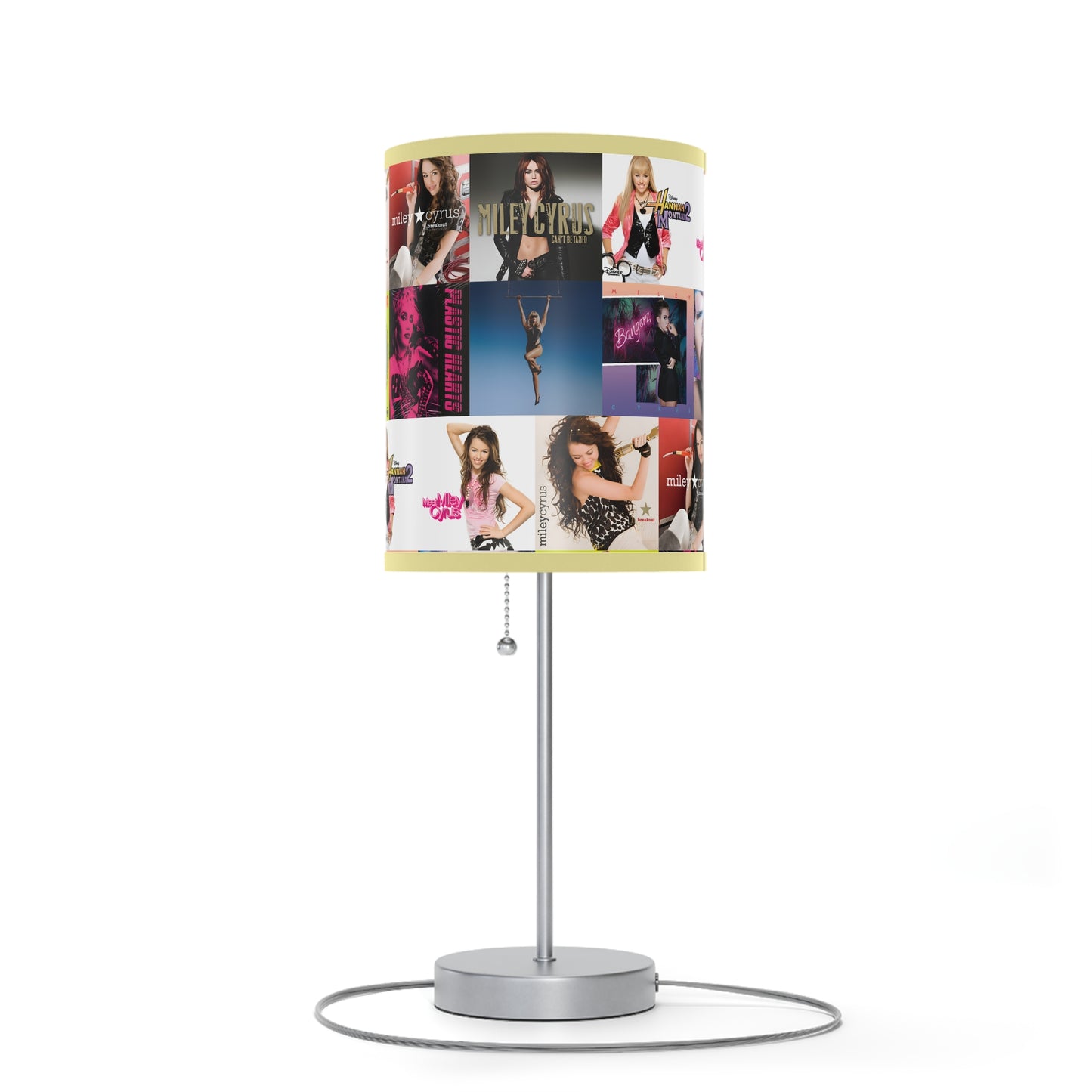 Miley Cyrus Album Cover Collage Lamp on a Stand