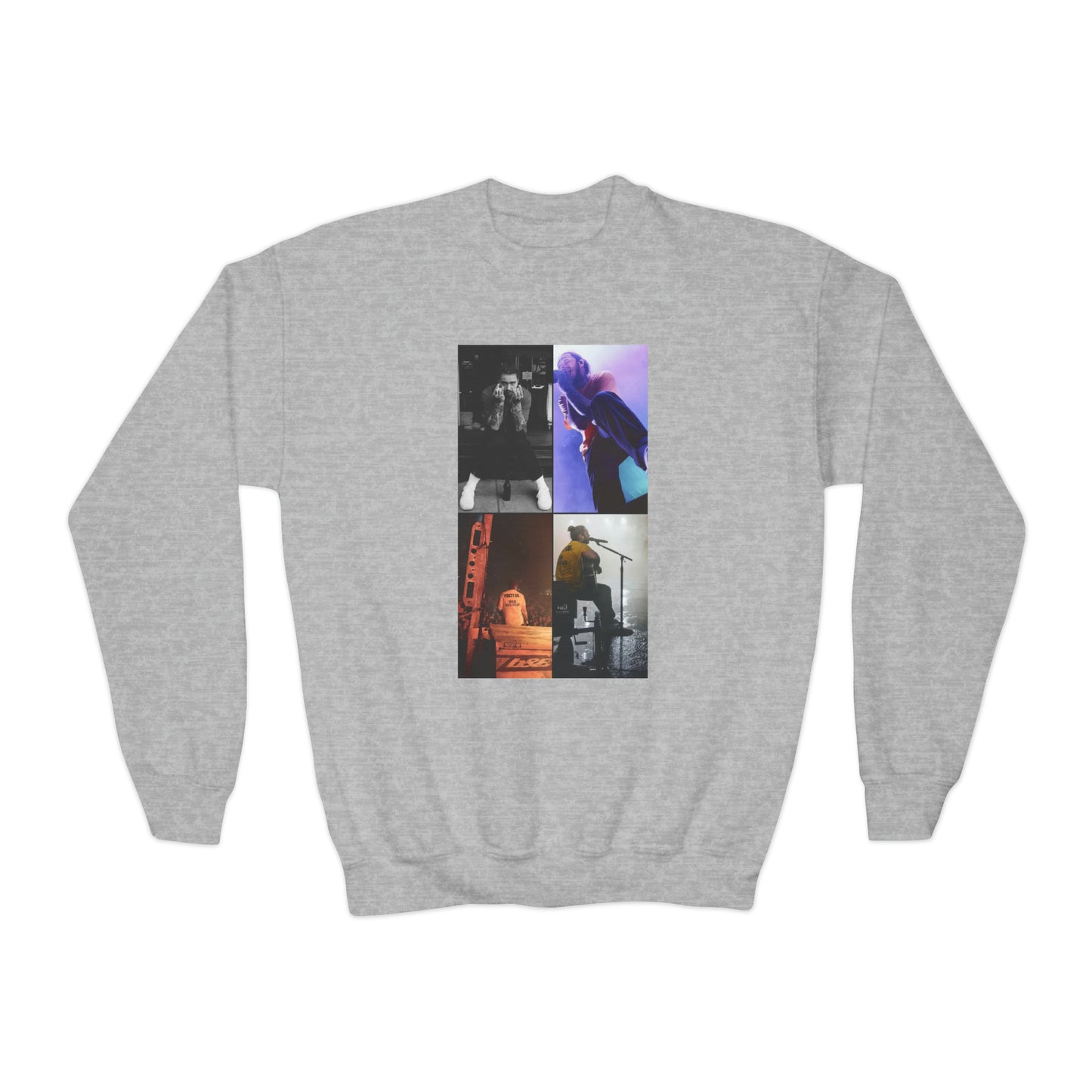 Post Malone On Tour Collage Youth Crewneck Sweatshirt