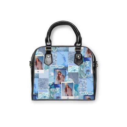 Olivia Rodrigo Light Blue Aesthetic Collage Shoulder Handbag