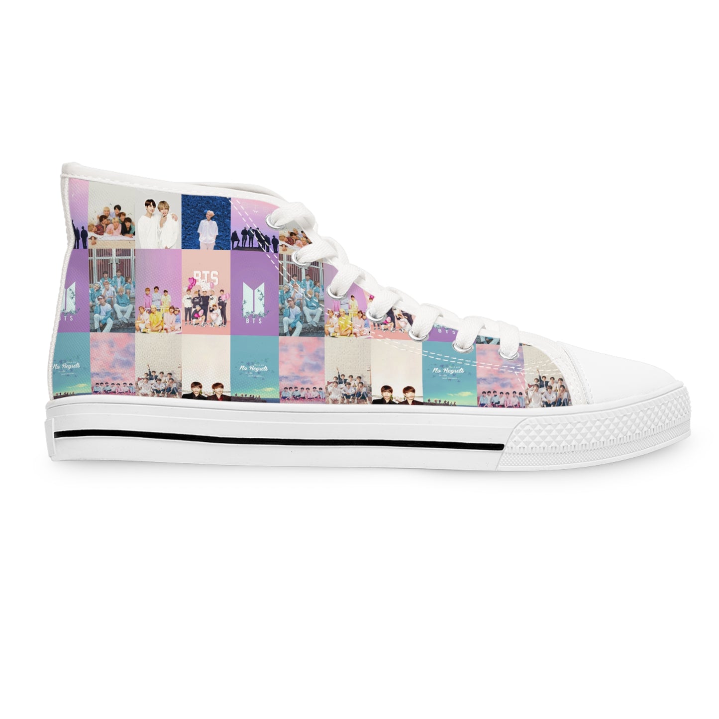 BTS Pastel Aesthetic Collage Women's High Top Sneakers