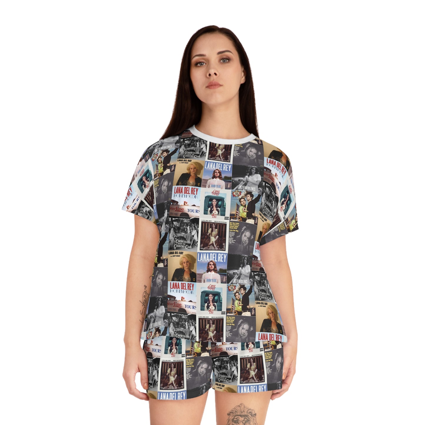 Lana Del Rey Album Cover Collage Women's Short Pajama Set