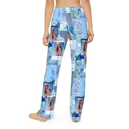 Olivia Rodrigo Light Blue Aesthetic Collage Kids Pajama Pants