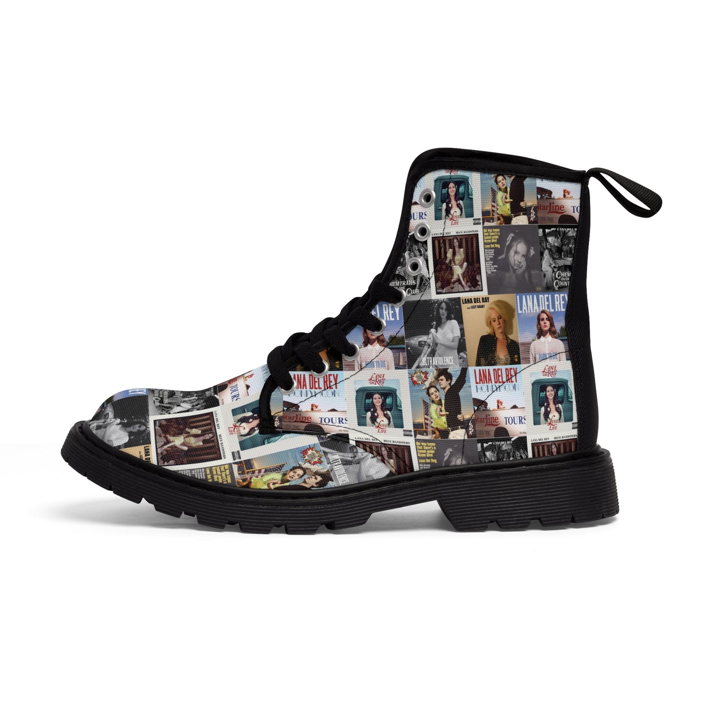 Lana Del Rey Album Cover Collage Women's Canvas Boots