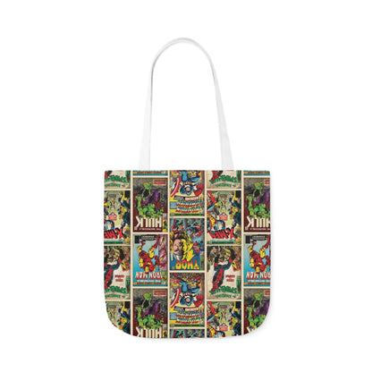 Marvel Comic Book Cover Collage Polyester Canvas Tote Bag