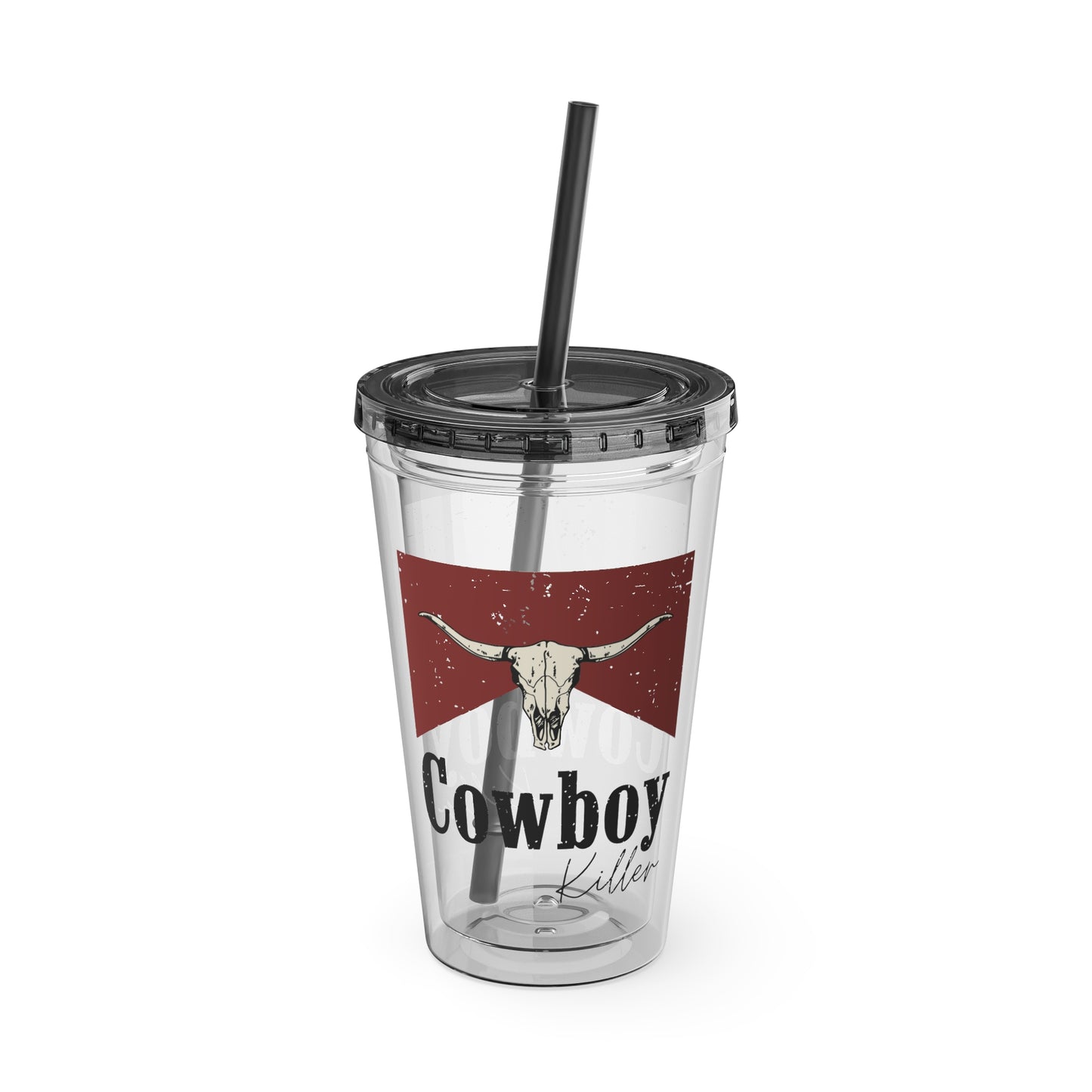 Morgan Wallen Cowboy Killer Sunsplash Tumbler with Straw