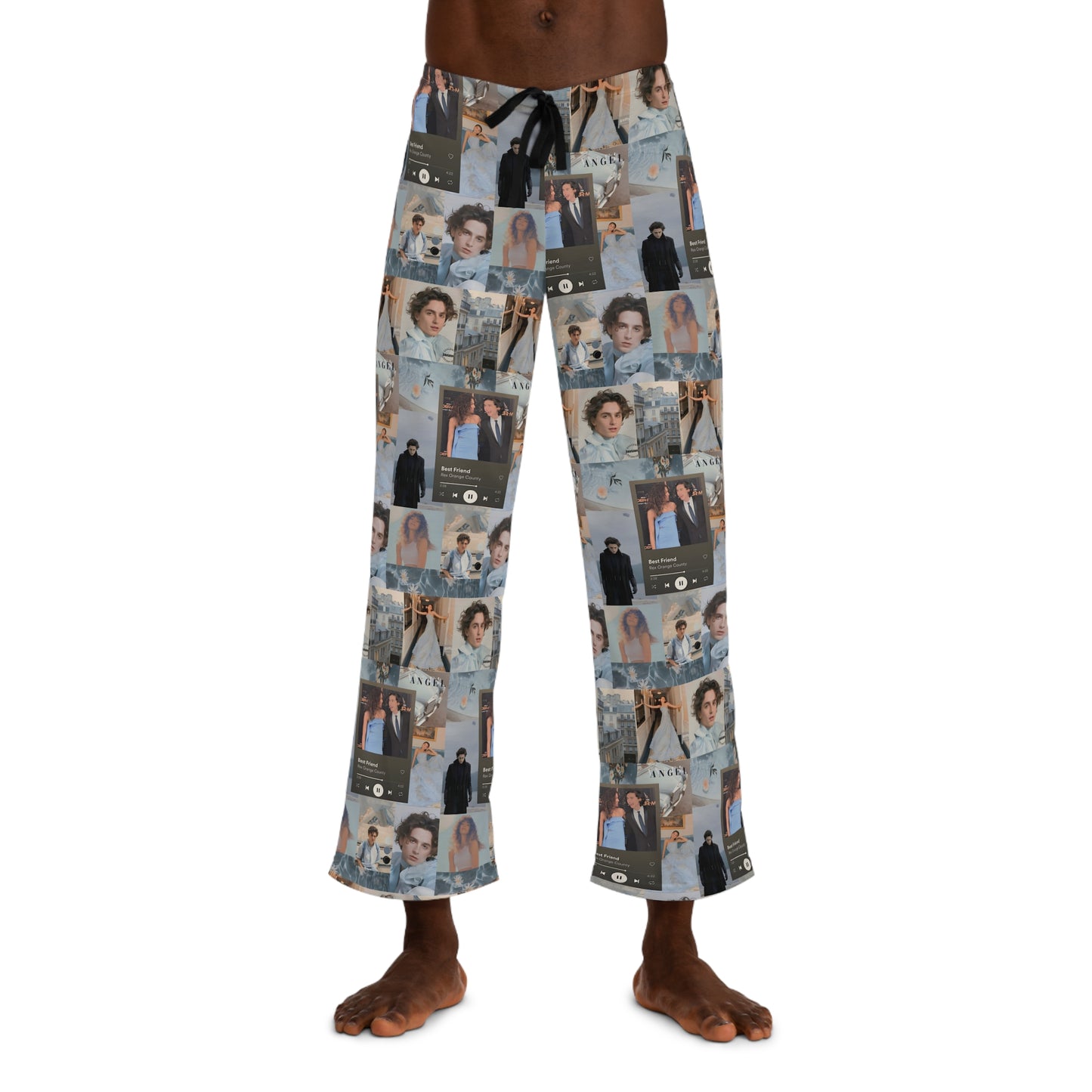 Timothee Chalamet And Zendaya Best Friend Collage Men's Pajama Pants