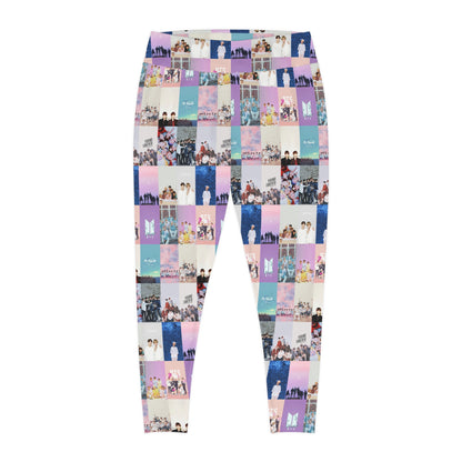 BTS Pastel Aesthetic Collage Plus Size Leggings