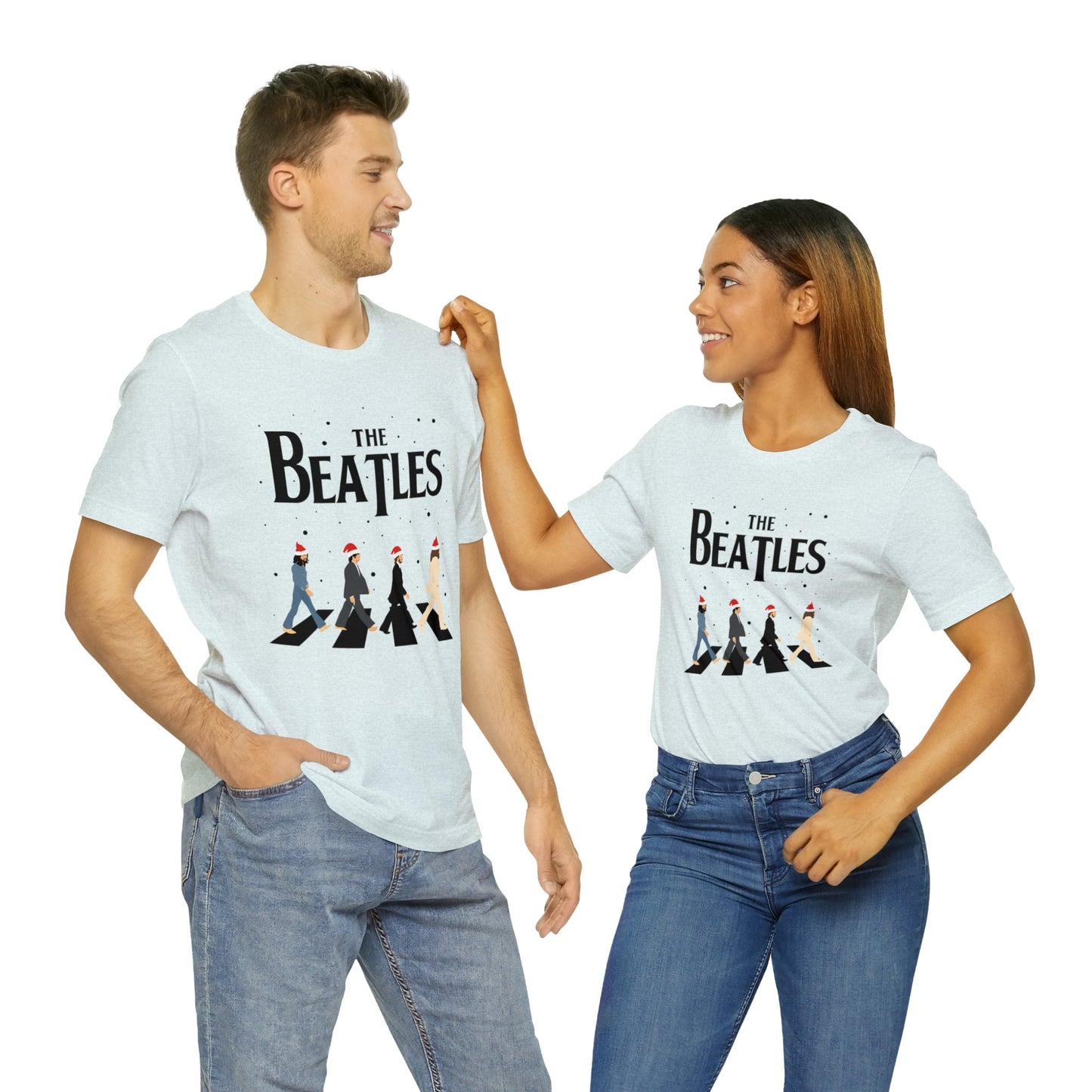 The Beatles Abbey Road Santas Unisex Jersey Short Sleeve Tee Shirt