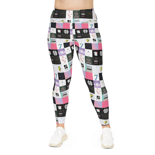 BTS Album Cover Collage Plus Size Leggings