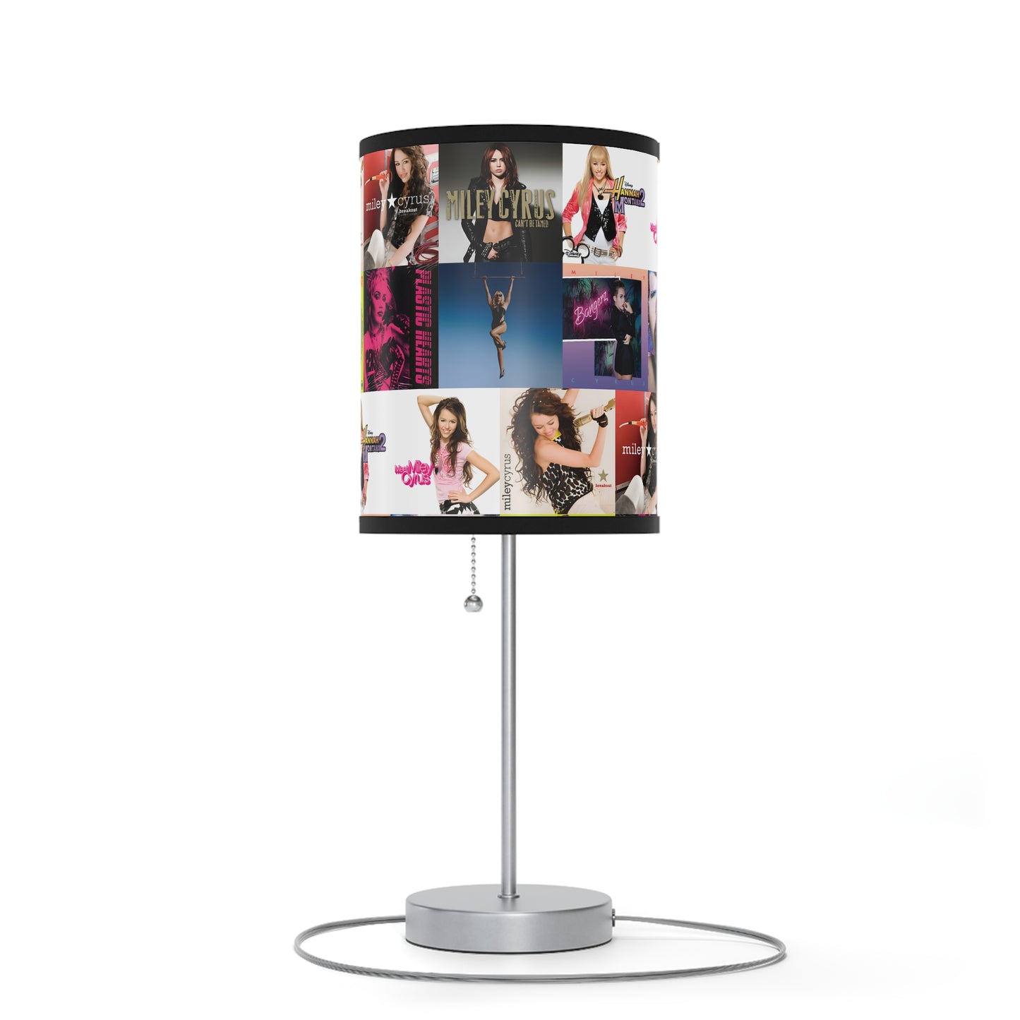 Miley Cyrus Album Cover Collage Lamp on a Stand