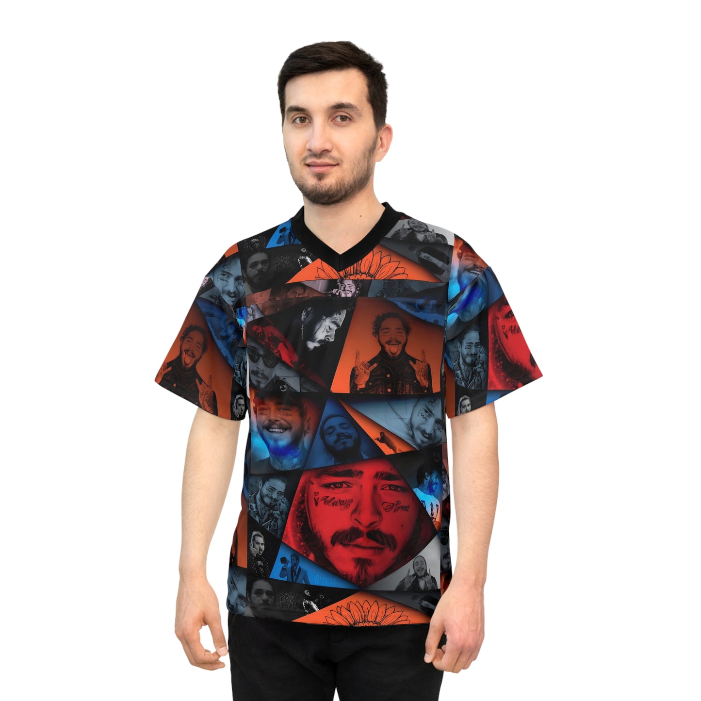 Post Malone Crystal Portaits Collage Unisex Football Jersey