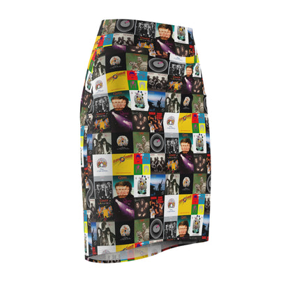 Queen Album Cover Collage Women's Pencil Skirt