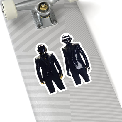 Daft Punk Standing In Black Suits Kiss-Cut Sticker